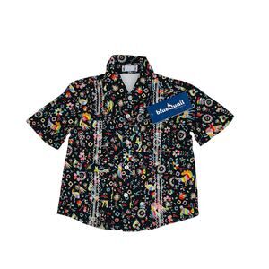 NWT Blue Quail Size 12 Dark Otomi Guayabera